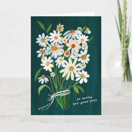 Daisy Bouquet handbemalt Beileid Karte