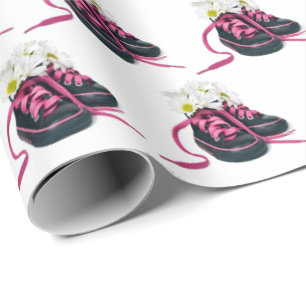 Daisy Bouquet in Sneakers Umschlagpapier Geschenkpapier