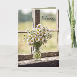 Daisy Bouquet in Window Denken Sie an Sie Karte