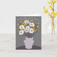 Daisy Bouquet Vase Beileid zum Verlust