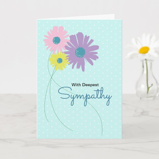 Daisy Bouquet Wildblume Sympathie Card Karte (Kleine Pflanze)