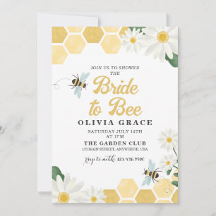 Daisy Bride to Bee Bridal Dusche Einladung