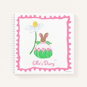 Daisy Bunny Diary 8.5" x 8.5" SpiralNotebook Notizbuch