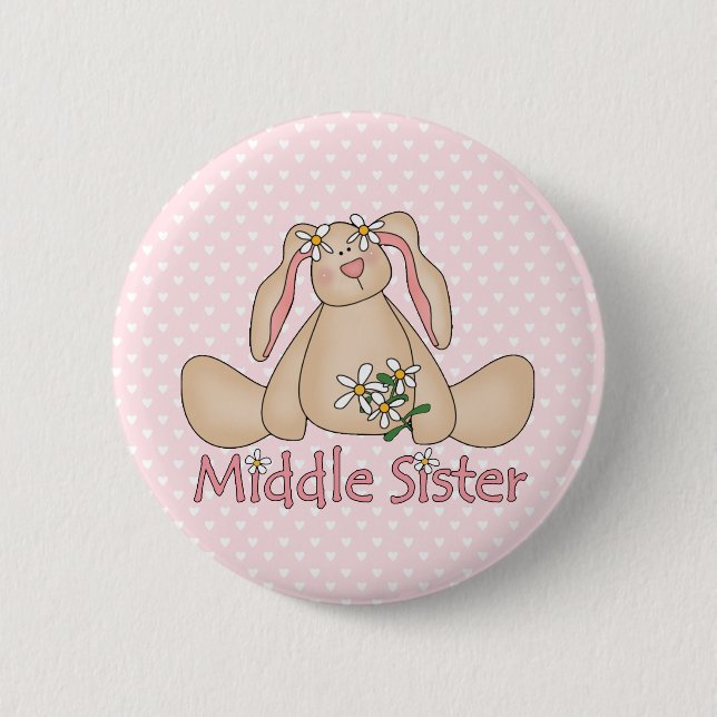 Daisy Bunny Middle Sister Button (Vorderseite)