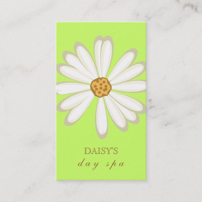Daisy Business Card Soft Green Visitenkarte (Vorderseite)