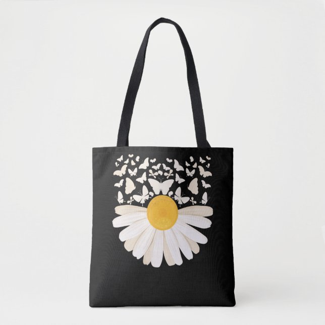 Daisy Butterflies Flower Women Cute Garden Tasche (Vorderseite)