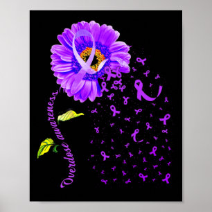 Daisy Butterfly Lila Ribbon Überdosierung Bewussts Poster