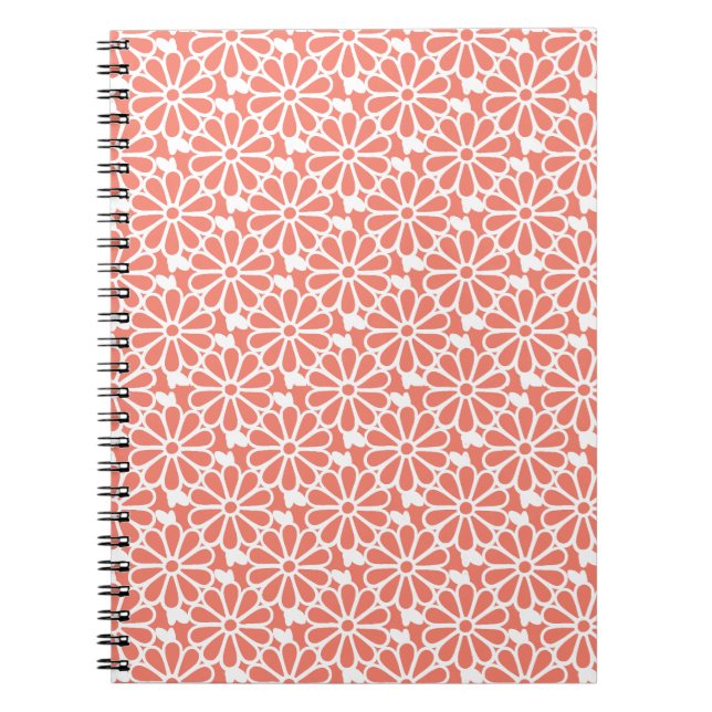 Daisy Chain - Notizbuch (Coral) Notizblock (Vorderseite)