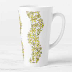Daisy Chain Wiggly Blume Streifen gelb Milchtasse