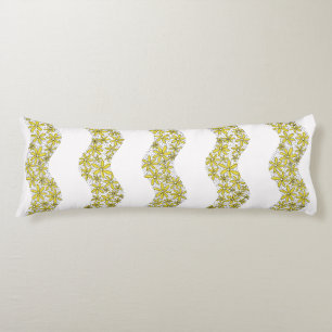 Daisy Chain Wiggly Blume Streifen gelb Seitenschläferkissen