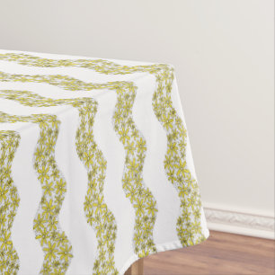 Daisy Chain Wiggly Blume Streifen gelb Tischdecke