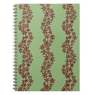 Daisy Chain Wiggly Blume Streifen grün Notizblock
