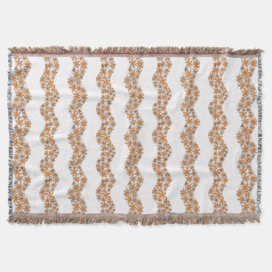 Daisy Chain Wiggly Blume Streifen orange Decke