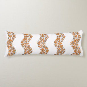Daisy Chain Wiggly Blume Streifen orange Seitenschläferkissen