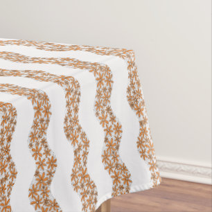 Daisy Chain Wiggly Blume Streifen orange Tischdecke