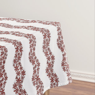 Daisy Chain Wiggly Blume Streifen rot Tischdecke