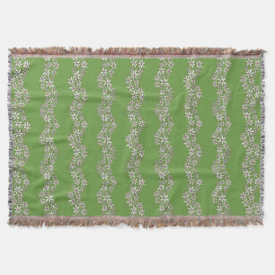 Daisy Chain Wiggly Blume Streifen weiß grün Decke