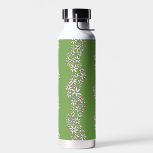 Daisy Chain Wiggly Blume Streifen weiß grün Trinkflasche