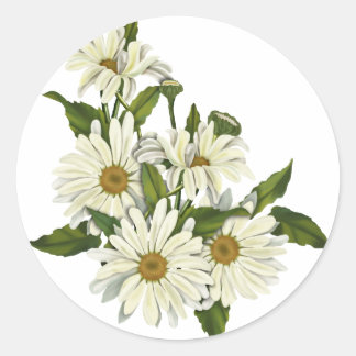 Daisy Cluster Runder Aufkleber