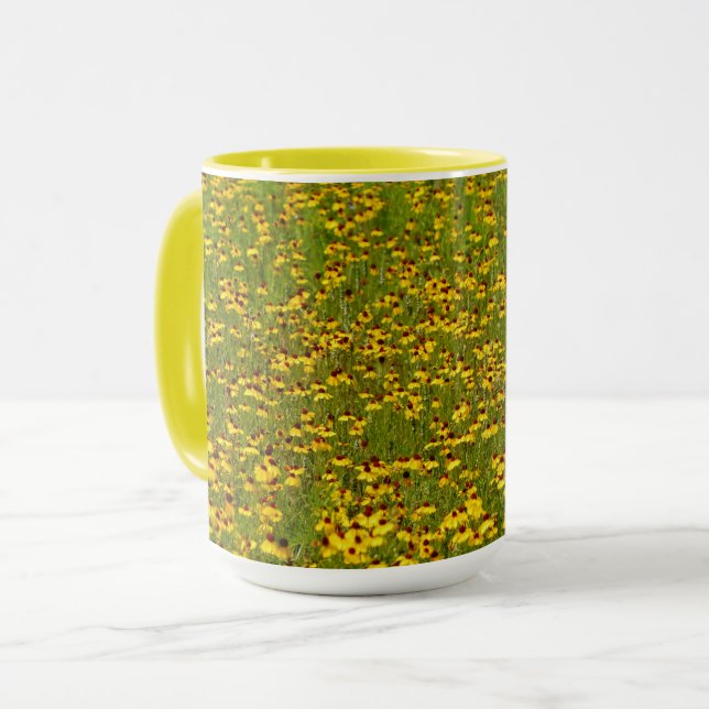 Daisy Coneflower Meadow Tasse Cup (Vorderseite Links)