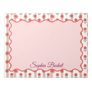 Daisy Coquette Stripes Notepad Notizblock