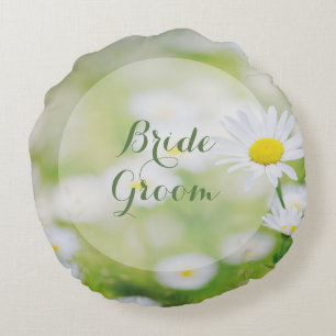 Daisy Daisies Blume Floral Summer Forever Rundes Kissen