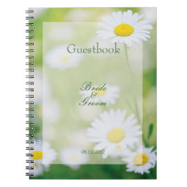 Daisy Daisies Blume Floral Summer Gastbuch Notizblock