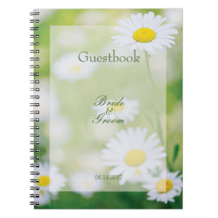 Daisy Daisies Blume Floral Summer Gastbuch Notizblock