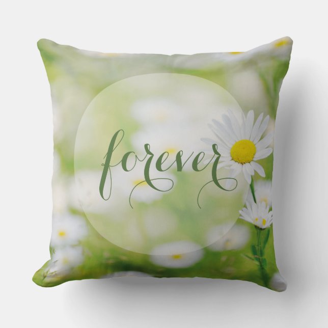 Daisy Daisies Blume Floral Summer Wedding Forever Kissen (Vorderseite)