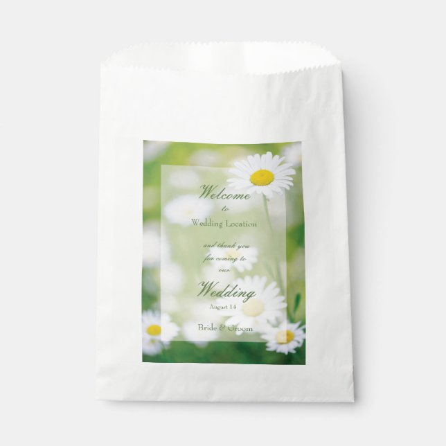 Daisy Daisies Blume Floral Summer Wedding Geschenktütchen (Vorderseite)