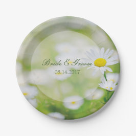 Daisy Daisies Blume Floral Summer Wedding Pappteller