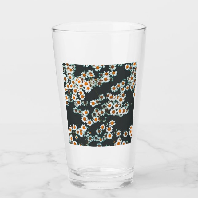 Daisy Daisies Floral Glas (Vorderseite)
