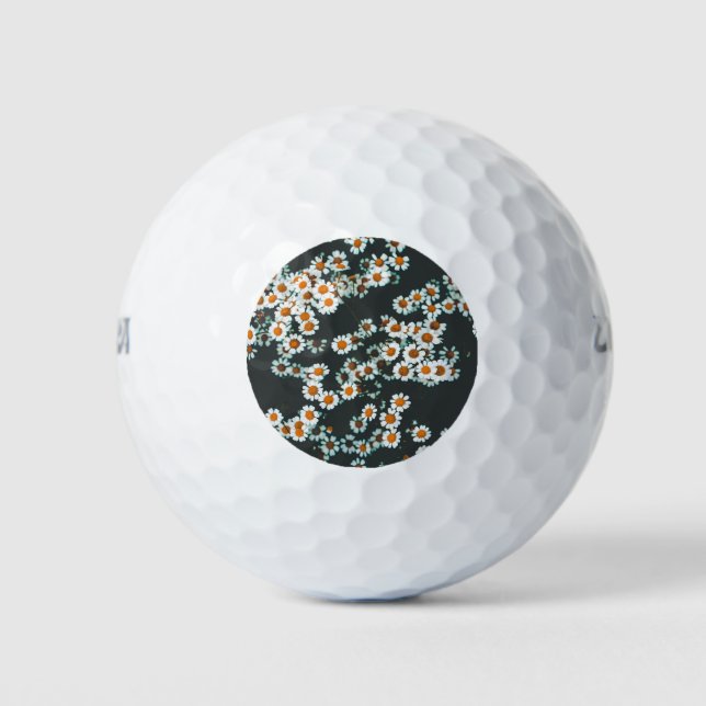 Daisy Daisies Floral Golfball (Vorderseite)
