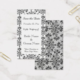 Daisy Damask Schwarz-weiße benutzerdefinierte Save