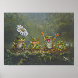 "Daisy Day" handgemalter Druck Poster
