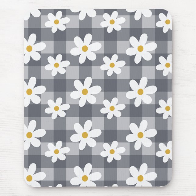 Daisy Days Mousepad - Black Gingham (Vorne)