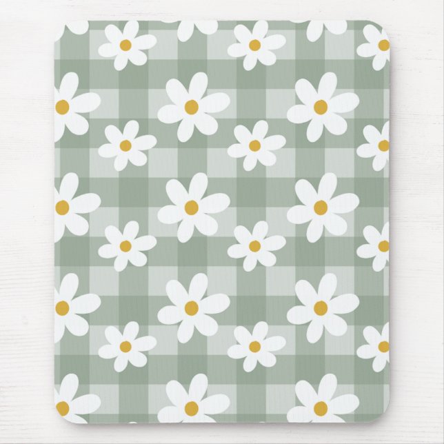 Daisy Days Mousepad - Green Gingham (Vorne)
