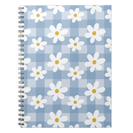 Daisy Days Notebook - Blue Gingham Notizblock
