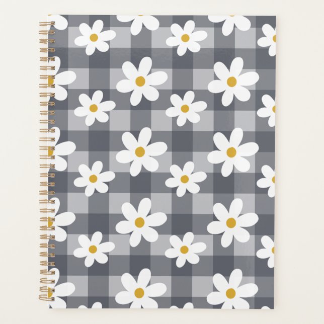 Daisy Days Planner - Black Gingham Planer (Vorderseite)