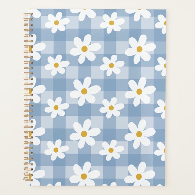 Daisy Days Planner - Blue Gingham Planer (Vorderseite)