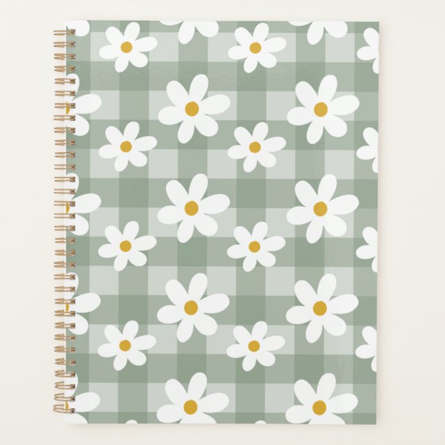 Daisy Days Planner - Green Gingham Planer (Vorderseite)
