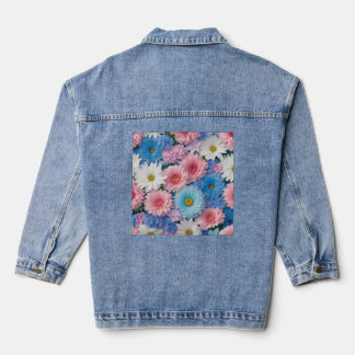 *Daisy Daze Denim Delight: Blumenmuster-Jacket Jeansjacke