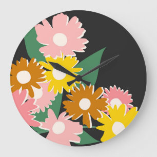 Daisy Delight Große Wanduhr