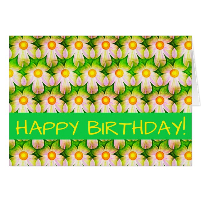 Daisy Digital Print, Blumenkarte (Vorderseite (Horizontal))