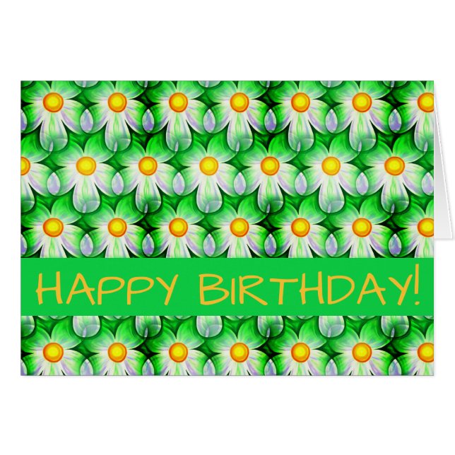 Daisy Digital Print, Blumenkarte (Vorderseite (Horizontal))