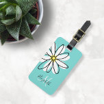 Daisy Doodle Blume Personalisiert Monogramm Luggag Gepäckanhänger<br><div class="desc">Dieses Design wurde mithilfe von digitaler Kunst erstellt und kann in dem Bereich personalisiert sein, der zur Verfügung gestellt wird, oder indem Sie den Klick wählen, um weitere Optionen anzupassen und den Namen, die Initialen oder die Wörter zu ändern. Sie können auch die Textfarbe und den Textstil ändern oder den...</div>