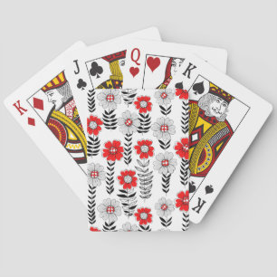 Daisy Doodles in rot und schwarz Spielkarten