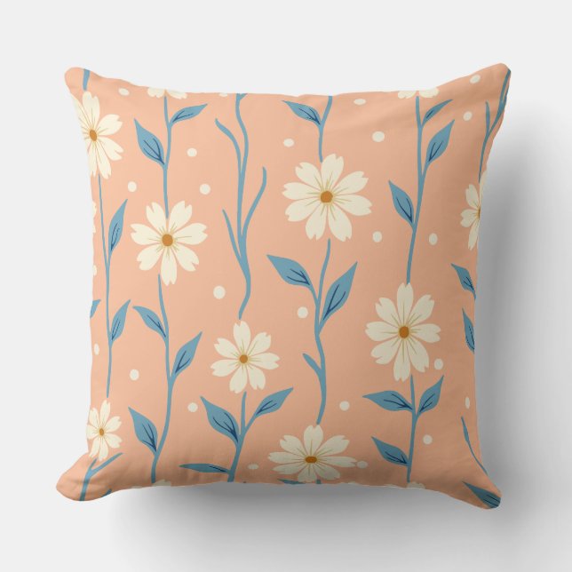 Daisy Dot Vineland Peach Pillow Kissen (Vorderseite)