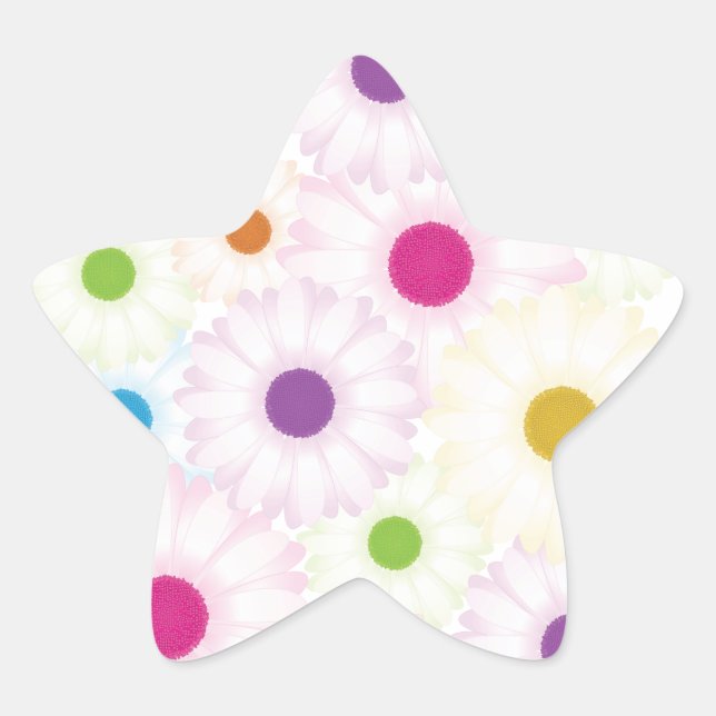Daisy Dots Stern-Aufkleber (Vorderseite)