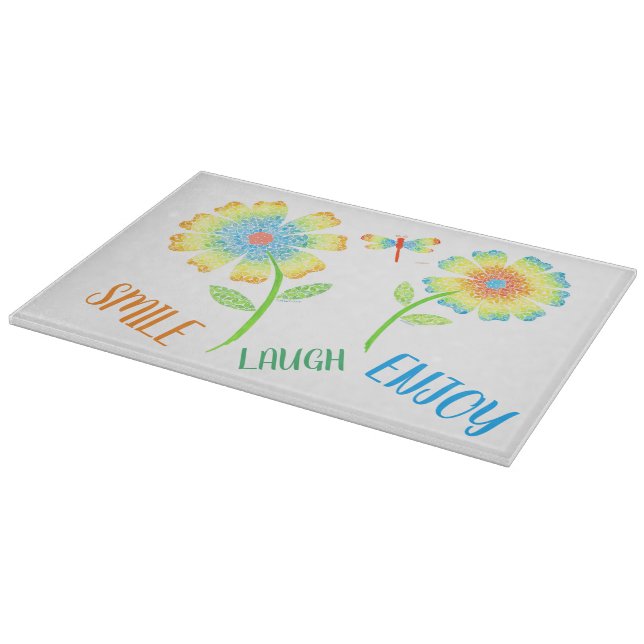 Daisy & Dragonfly-Schneidplatte Schneidebrett (Ecke)